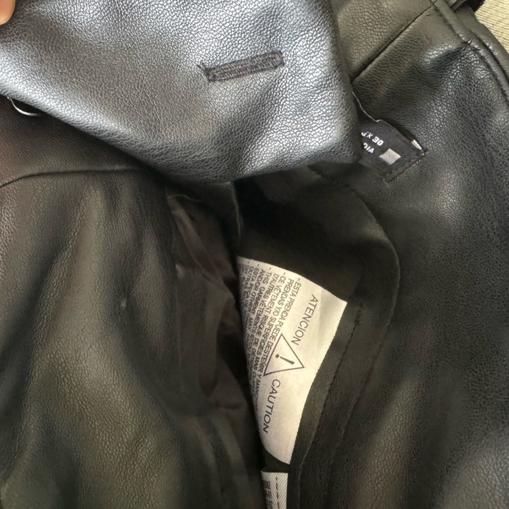 Zara Faux Leather Trousers pants - Picture 9 of 9